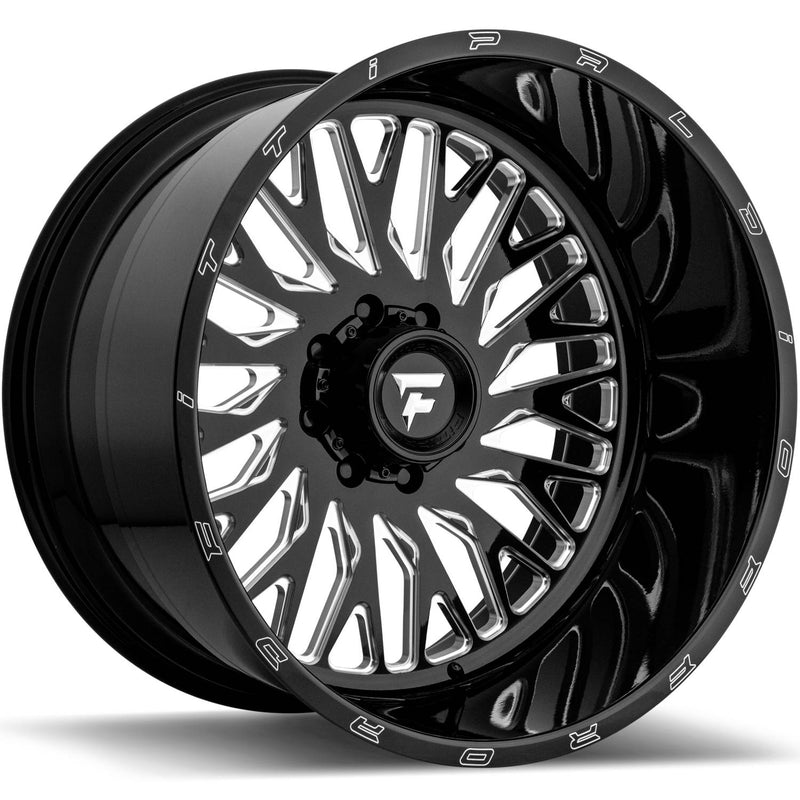 Fittipaldi Offroad - FTF07 - Black - Black Milled - 22" x 12", -51 Offset, 8x165.1 (Bolt Pattern), 125.2mm HUB