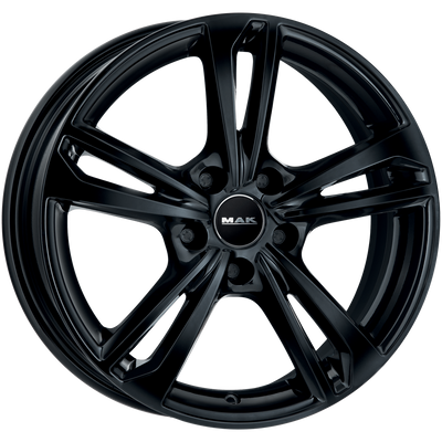 Mak Wheels - EMBLEMA - Black - GLOSS BLACK - 18" x 8", 50 Offset, 5x114.3 (Bolt Pattern), 76mm HUB