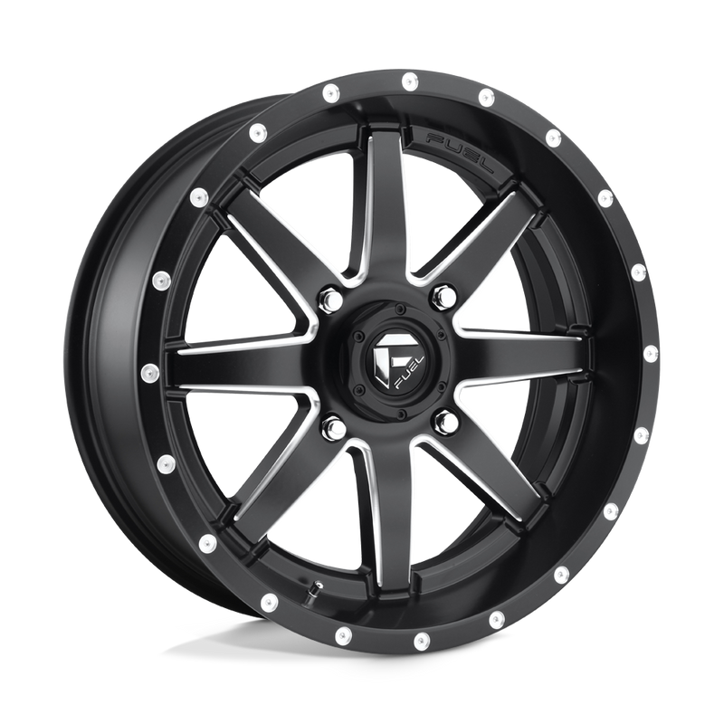 Fuel UTV - D538 MAVERICK - Black - MATTE BLACK MILLED - 18" x 7", 13 Offset, 4x156 (Bolt Pattern), 132mm HUB