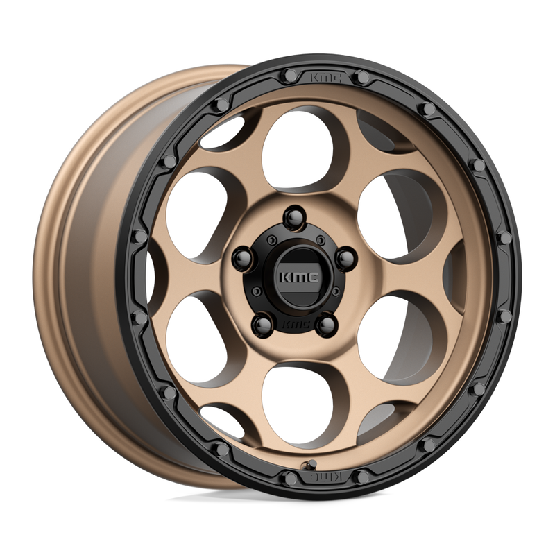 KMC Wheels - KM541 DIRTY HARRY - Bronze - MATTE BRONZE WITH BLACK LIP - 18" x 8.5", 0 Offset, 5x127 (Bolt Pattern), 71.5mm HUB