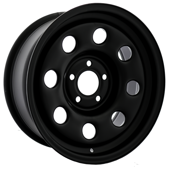 Envy Wheels - NX4 STEEL WHEEL - Black - FLAT BLACK - 16" x 7", 12 Offset, 5x114.3 (Bolt Pattern), 70.5mm HUB