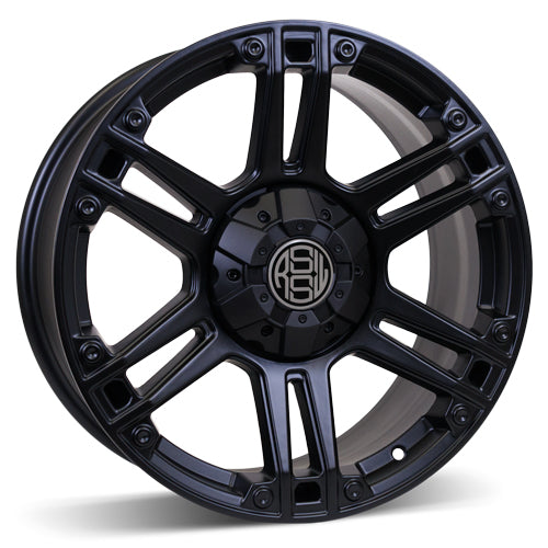 RSSW - Krawler - Black - Matte Black - 17" x 8", 20 Offset, 8x180 (Bolt Pattern), 124.1mm HUB