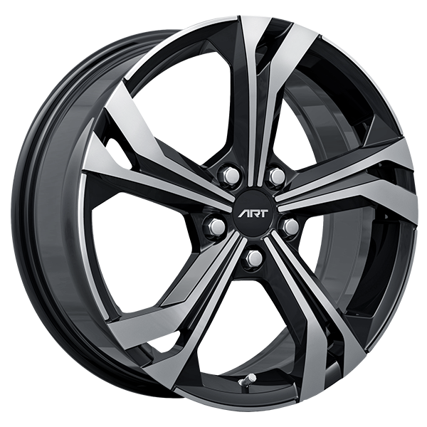 ART - Replica 258 - Black - Gloss Black - Machined Face - 18" x 7", 35 Offset, 5x112 (Bolt Pattern), 57.1mm HUB