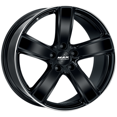 Mak Wheels - TURISMO-D-FF - Black - GLOSS BLACK MIRROR RING - 20" x 11.5", 68 Offset, 5x130 (Bolt Pattern), 71.6mm HUB