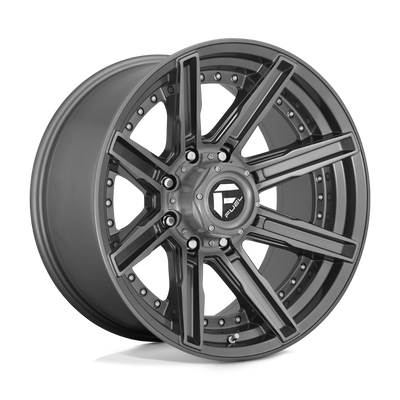 Fuel - D710 ROGUE PLATINUM - Gunmetal - BRUSHED GUN METAL TINTED CLEAR - 20" x 10", -18 Offset, 8x180 (Bolt Pattern), 124.2mm HUB