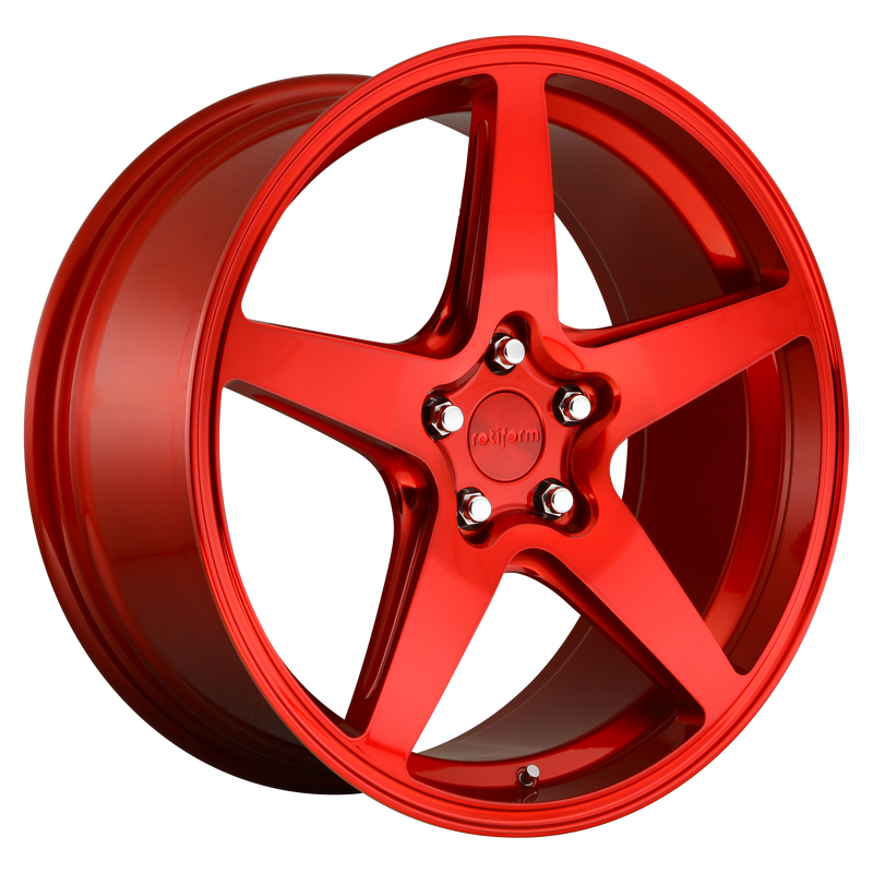 Rotiform - R149 WGR - CANDY RED - 18" x 8.5", 45 Offset, 5x112 (Bolt Pattern), 66.56mm HUB