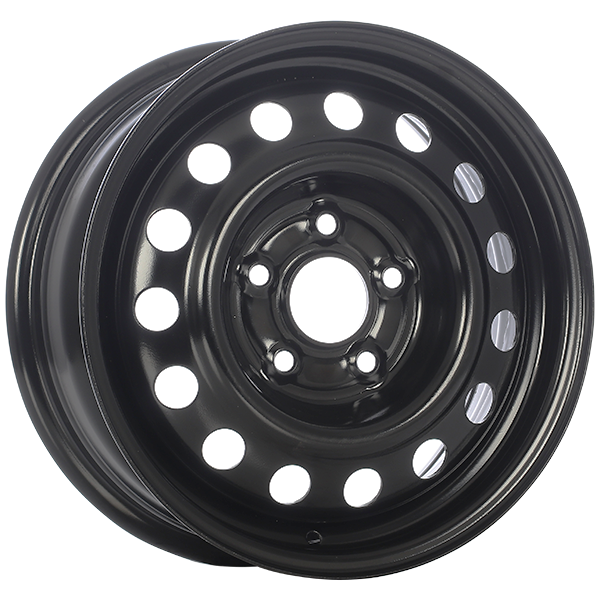 RNB - STEEL WHEEL - Black - Black E-Coating - 15" x 6", 45 Offset, 5x114.3 (Bolt Pattern), 64.1mm HUB