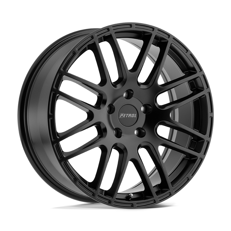 Petrol Wheels - P6A - Black - MATTE BLACK - 17" x 7.5", 40 Offset, 5x110 (Bolt Pattern), 72.1mm HUB