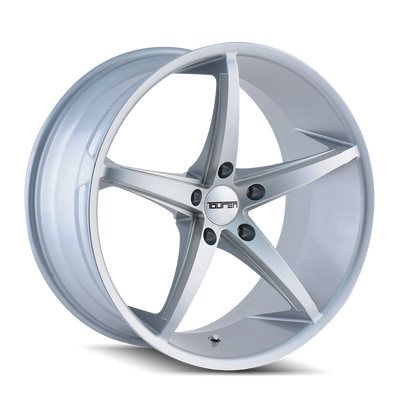 Touren - TR70 - Silver - SILVER/MILLED SPOKES - 18" x 8", 35 Offset, 5x114.3 (Bolt Pattern), 72.6mm HUB