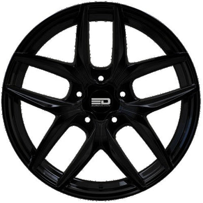 Euro Design - Forza - Black - Gloss Black - 21" x 9.5", 20 Offset, 5x112 (Bolt Pattern), 66.6mm HUB