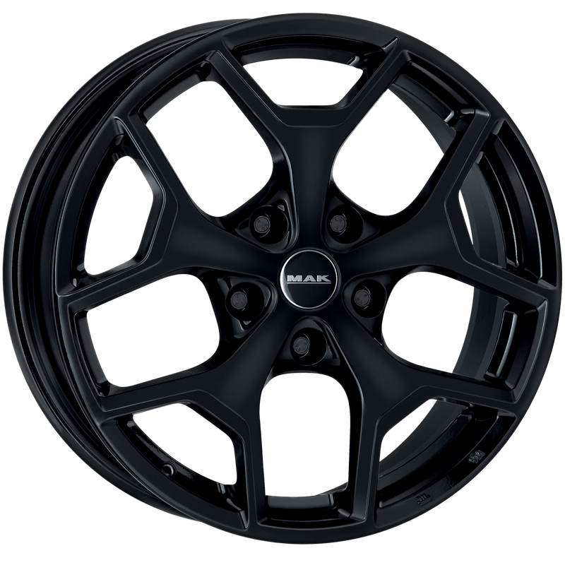 Mak Wheels - LIBERTY - Black - GLOSS BLACK - 17" x 7.5", 39 Offset, 5x108 (Bolt Pattern), 72mm HUB