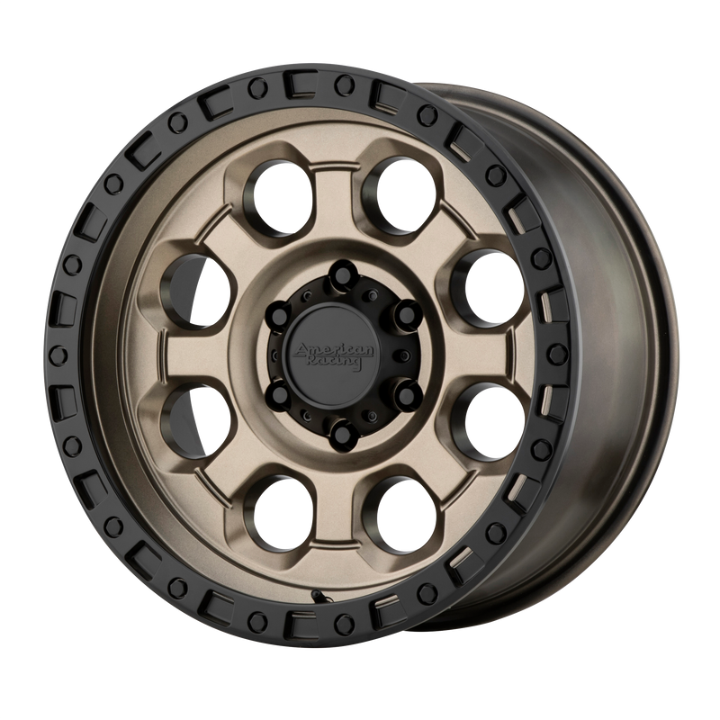 American Racing - AR201 - Bronze - MATTE BRONZE BLACK LIP - 17" x 9", -12 Offset, 5x139.7 (Bolt Pattern), 108mm HUB