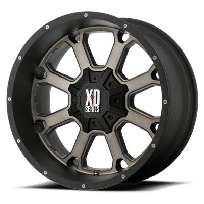 XD Series - XD825 BUCK 25 - Black - Matte Black Dark Tint - 20" x 14", -76 Offset, 8x170 (Bolt Pattern), 125.1mm HUB
