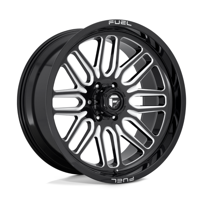 Fuel - D662 IGNITE - Black - GLOSS BLACK MILLED - 22" x 10", -18 Offset, 6x139.7 (Bolt Pattern), 106.1mm HUB