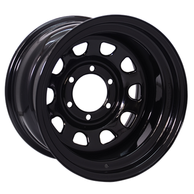 Envy Wheels - 101MB D WINDOW - Black - GLOSS BLACK - 15" x 10", -38 Offset, 5x114.3 (Bolt Pattern), 84mm HUB