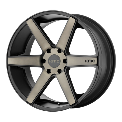 KMC Wheels - KM704 DISTRICT TRUCK - Black - Matte Black Dark Tint - 20" x 8.5", 38 Offset, 6x135 (Bolt Pattern), 87.1mm HUB