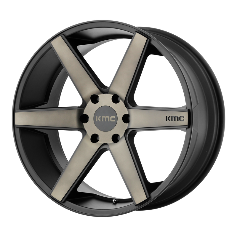 KMC Wheels - KM704 DISTRICT TRUCK - Black - Matte Black Dark Tint - 20" x 8.5", 38 Offset, 6x135 (Bolt Pattern), 87.1mm HUB