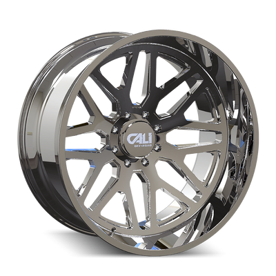 Cali Off-Road - INVADER - Chrome - CHROME - 28" x 12", -44 Offset, 8x165.1 (Bolt Pattern), 125.2mm HUB