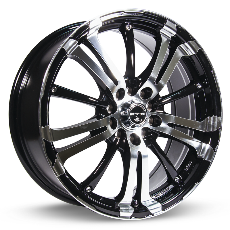 RTX Wheels - Arsenic - Black - Black Machined - 17" x 7", 42 Offset, 5x110/114.3 (Bolt Pattern), 73.1mm HUB