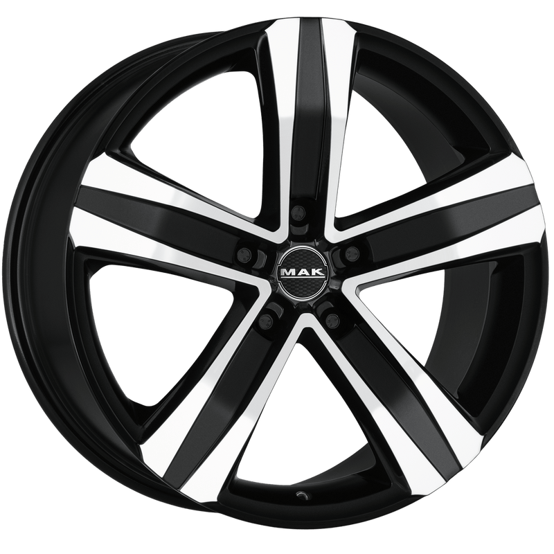 Mak Wheels - STONE5 - Black - BLACK MIRROR - 16" x 6.5", 50 Offset, 5x120 (Bolt Pattern), 65.1mm HUB
