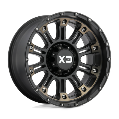 XD Series - XD829 HOSS II - Black - Satin Black Machined Dark Tint - 22" x 12", -44 Offset, 8x165.1 (Bolt Pattern), 125.1mm HUB