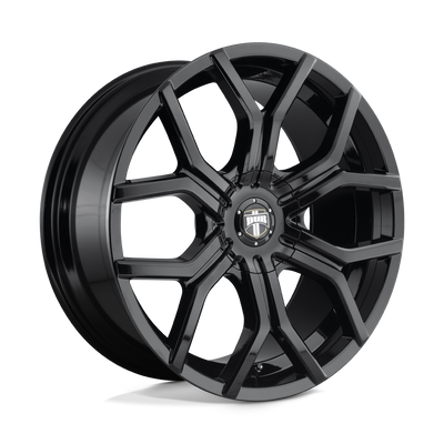 DUB - S208 ROYALTY - Black - GLOSS BLACK - 22" x 9.5", 30 Offset, 6x120/132 (Bolt Pattern), 74.5mm HUB