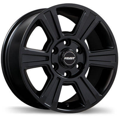 Fast Wheels - Tera - Black - Satin Black - 16" x 7.5", 45 Offset, 6x130 (Bolt Pattern), 84.1mm HUB