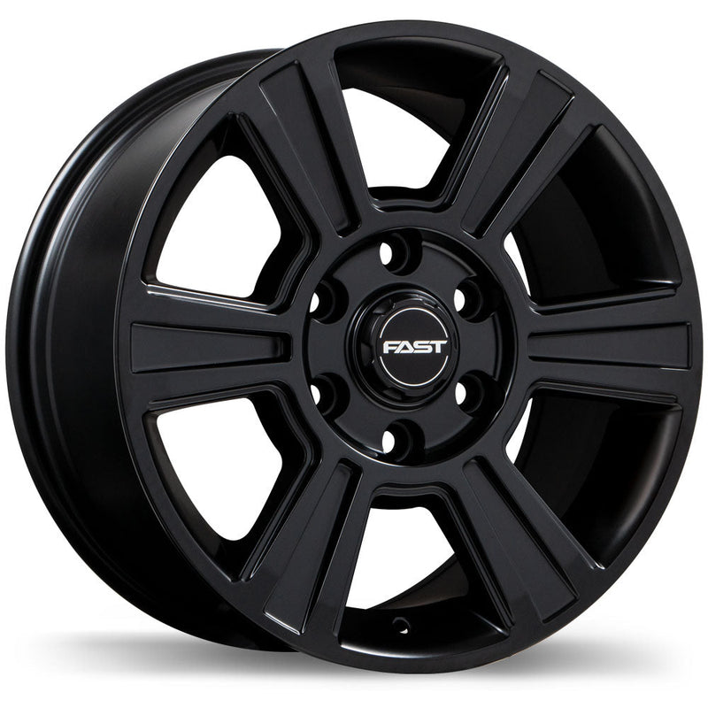 Fast Wheels - Tera - Black - Satin Black - 16" x 7.5", 45 Offset, 6x130 (Bolt Pattern), 84.1mm HUB