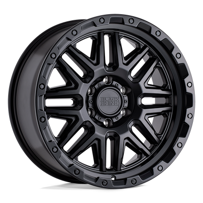 Black Rhino - ALAMO - Black - Matte Black with Black Bolts - 17" x 9", -18 Offset, 5x127 (Bolt Pattern), 71.5mm HUB