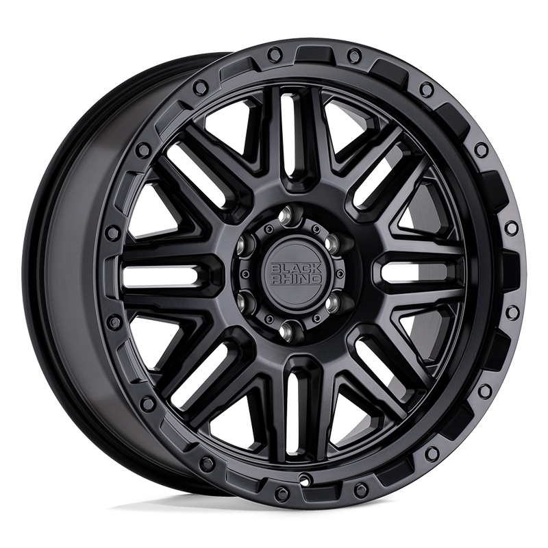 Black Rhino - ALAMO - Black - Matte Black with Black Bolts - 17" x 9", -18 Offset, 5x127 (Bolt Pattern), 71.5mm HUB