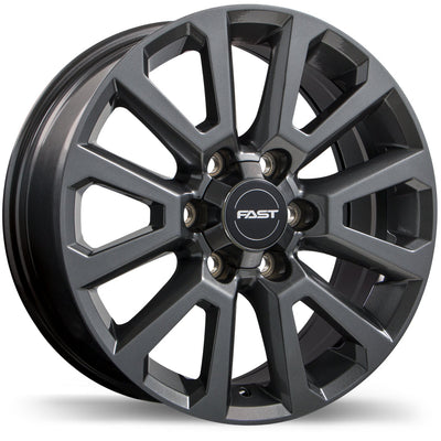 Fast Wheels - Storm II - Gunmetal - Gloss Gunmetal - 18" x 7.5", 30 Offset, 6x139.7 (Bolt Pattern), 77.8mm HUB