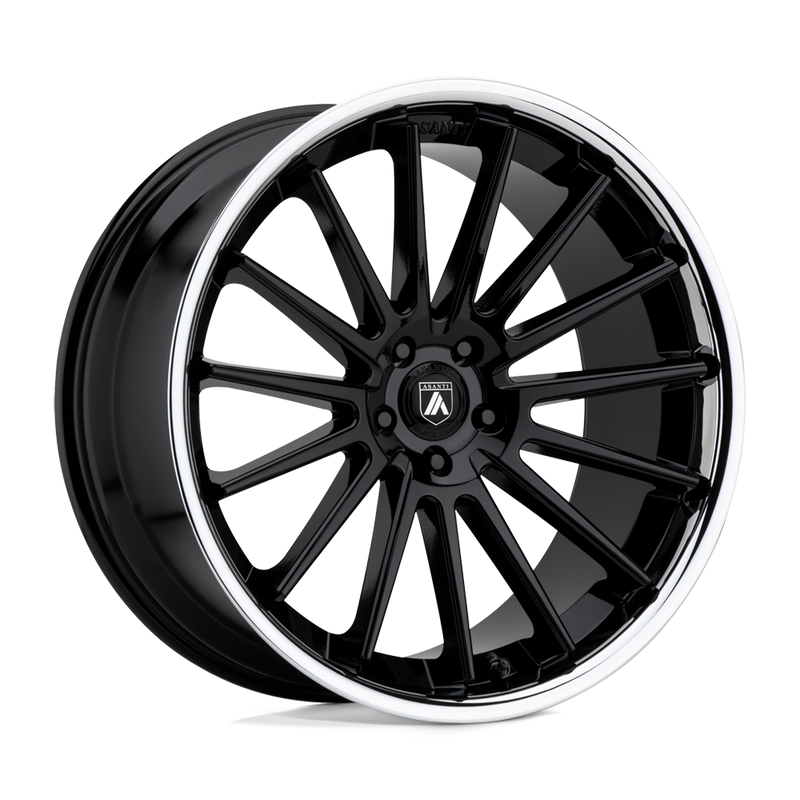 Asanti Black - ABL-24 BETA - Black - Gloss Black Chrome Lip - 22" x 10.5", 25 Offset, 5x115 (Bolt Pattern), 72.6mm HUB