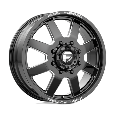 Fuel Mono - DE09 FF09D - Black - MATTE BLACK MILLED - 20" x 8.25", -202 Offset, 10x225 (Bolt Pattern), 170.1mm HUB