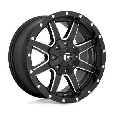 Fuel - D538 MAVERICK - Black - MATTE BLACK MILLED - 20" x 14", -76 Offset, 8x170 (Bolt Pattern), 125.1mm HUB