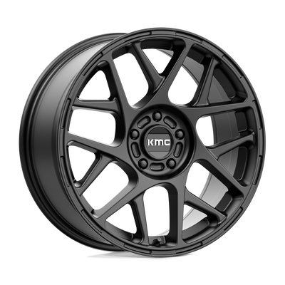 KMC Wheels - KM708 BULLY - Black - Satin Black - 18" x 8", 38 Offset, 5x120 (Bolt Pattern), 74.1mm HUB