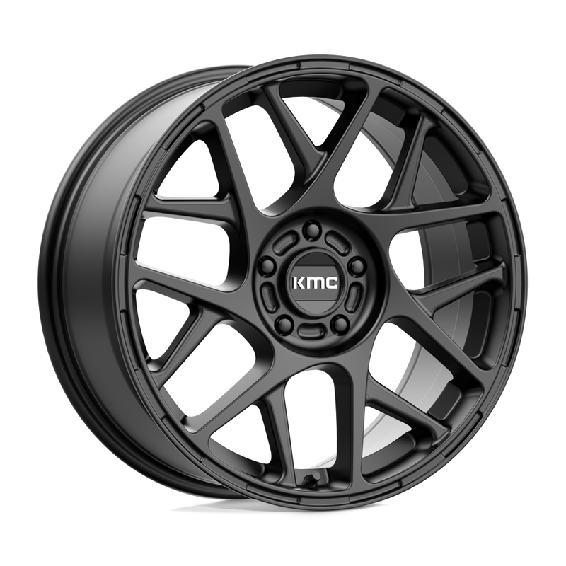 KMC Wheels - KM708 BULLY - Black - Satin Black - 18" x 8", 38 Offset, 5x120 (Bolt Pattern), 74.1mm HUB