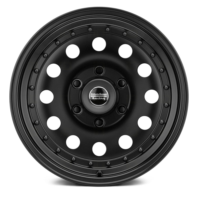 American Racing - AR62 OUTLAW II - Black - SATIN BLACK - 14" x 7", 0 Offset, 5x114.3 (Bolt Pattern), 83.1mm HUB