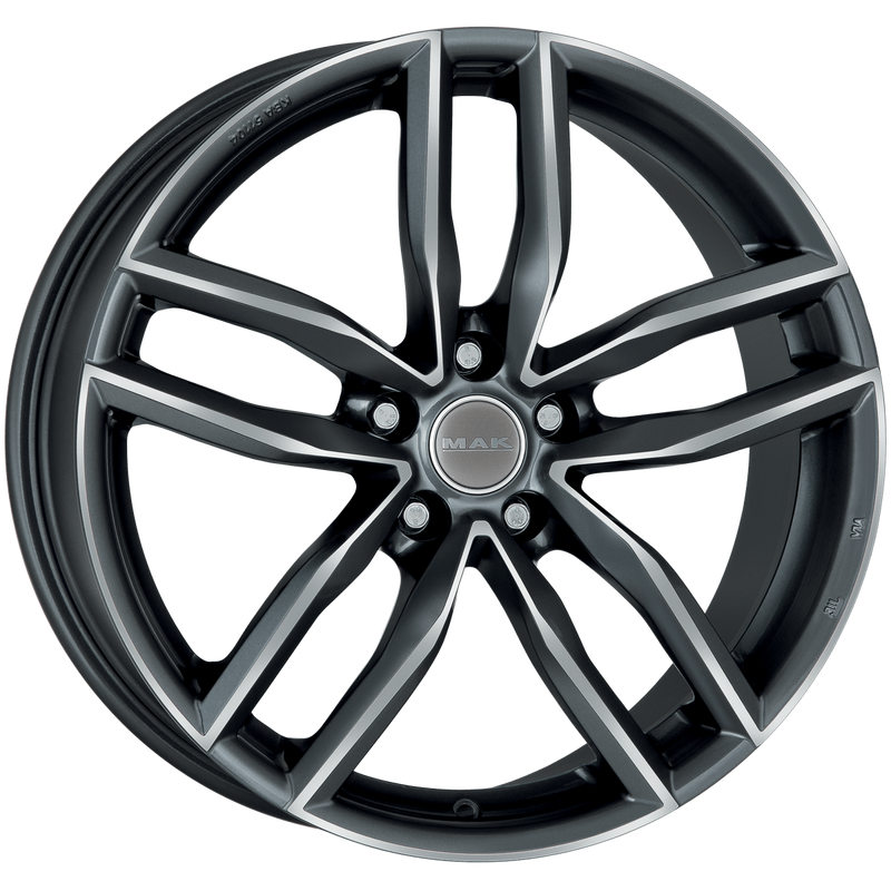 Mak Wheels - SARTHE - Gunmetal - GUN MET-MIRROR FACE - 18" x 8", 42 Offset, 5x112 (Bolt Pattern), 66.5mm HUB