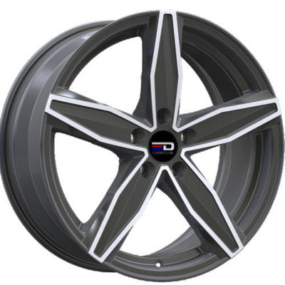 Euro Design - Berlin - Gunmetal - Gunmetal Polished - 17" x 7.5", 40 Offset, 5x108 (Bolt Pattern), 67.1mm HUB