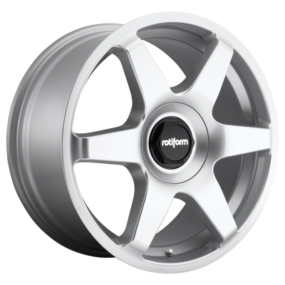 Rotiform - R114 SIX - Silver - GLOSS SILVER - 18" x 8.5", 45 Offset, 5x100/112 (Bolt Pattern), 66.56mm HUB