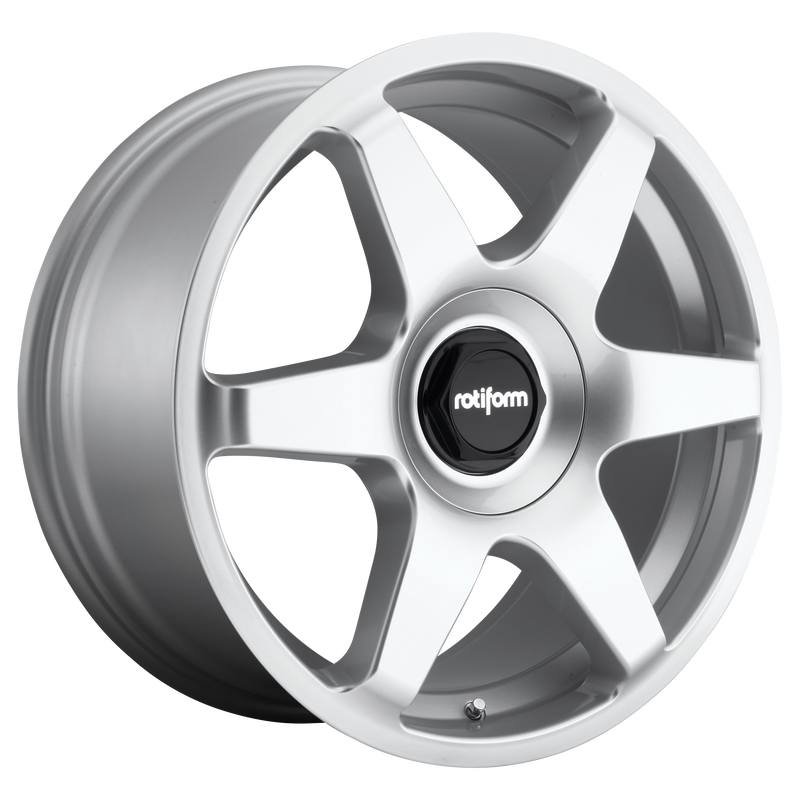 Rotiform - R114 SIX - Silver - GLOSS SILVER - 18" x 8.5", 45 Offset, 5x100/112 (Bolt Pattern), 66.56mm HUB