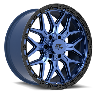 GT Off-Road - Revolt - Other - Midnight Blue with Black Ring - 18" x 9", 12 Offset, 5x127, 139.7 (Bolt Pattern), 78.1mm HUB