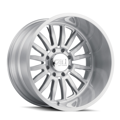 Cali Off-Road - SUMMIT - Silver - BRUSHED & CLEAR COATED - 24" x 14", -76 Offset, 6x139.7 (Bolt Pattern), 106mm HUB