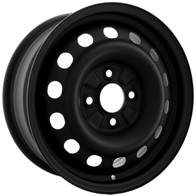 Envy Wheels - NX4 STEEL WHEEL - Black - FLAT BLACK - 15" x 6", 47 Offset, 4x108 (Bolt Pattern), 63.4mm HUB