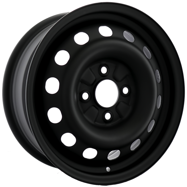 Envy Wheels - NX4 STEEL WHEEL - Black - FLAT BLACK - 15" x 6", 47 Offset, 4x108 (Bolt Pattern), 63.4mm HUB