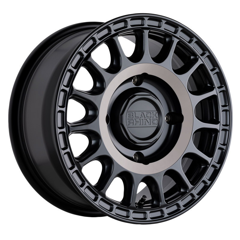 Black Rhino Powersports - SANDSTORM UTV - Black - SEMI GLOSS BLACK W/ MACHINED TINT - 15" x 7", 51 Offset, 4x137 (Bolt Pattern), 106.1mm HUB