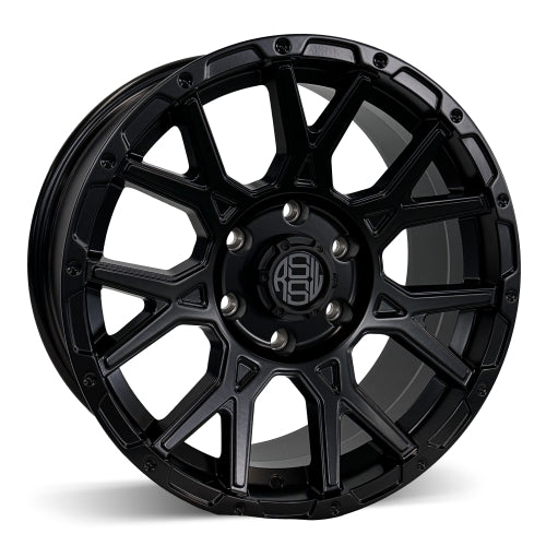 RSSW - Strike - Black - Satin Black - 18" x 8.5", 20 Offset, 6x139.7 (Bolt pattern), 106.10mm HUB
