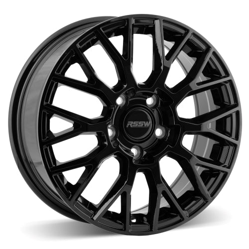 RSSW - Monza - Black - Gloss Black - 16" x 6.5", 45 Offset, 4x108 (Bolt pattern), 63.4mm HUB