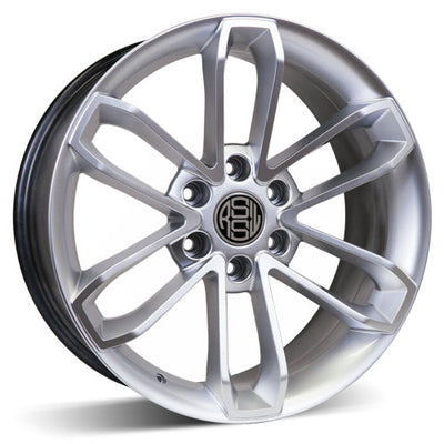 RSSW - Quantum - Black - Hyper Silver - 18" x 8.5", 25 Offset, 6x139.7 (Bolt pattern), 78.1mm HUB