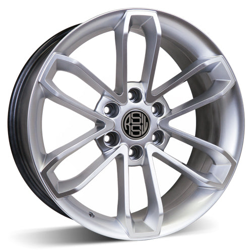 RSSW - Quantum - Black - Hyper Silver - 18" x 8.5", 25 Offset, 6x139.7 (Bolt pattern), 78.1mm HUB
